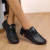 Chaussures à semelles souples, chaussures décontractées à lacets cousues à la main pour femmes, grande taille