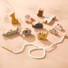 Baby-Tier-Fädelspielzeug, Baby-Fingerübungsspielzeug aus Holz, Blöcke, Montessori-Kombinationsspielzeug, pädagogisches Kinderspielzeug für Kinder