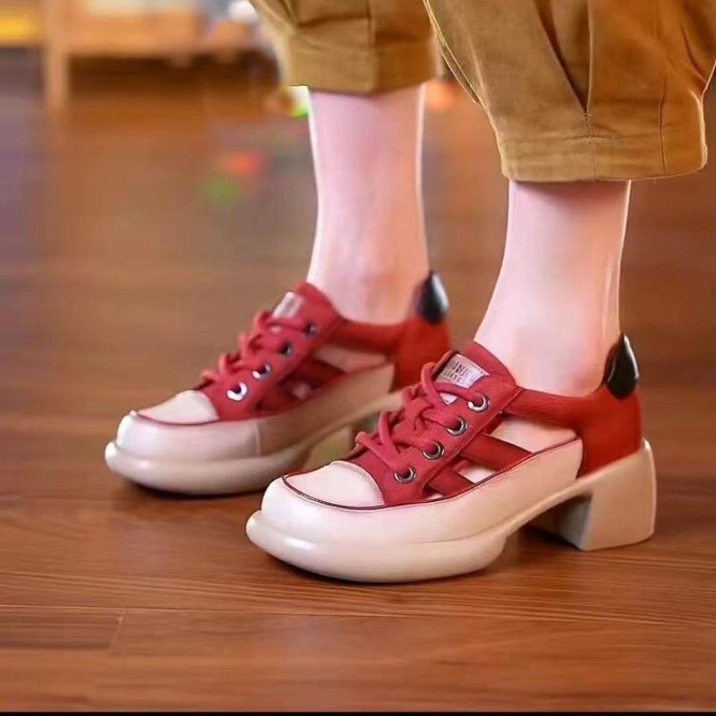 Fashion 2025 Women Heeled Sandals with Platform Shoes Casual Summer Hollow Out Beach Sandalias Mujer Elegant Wedges Shoes for Women