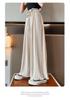 Girls' Ice Silk Wide-Leg Korean-Style Summer Pants - Breathable, Casual Long Pants for Kids 2025