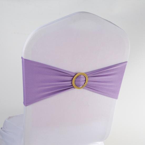 10 Pcs Chair Sashes Stretchy Chair Back Bands Chair Ties Bows with Buckle Slider for Wedding Party Hotels Banquet Decoration