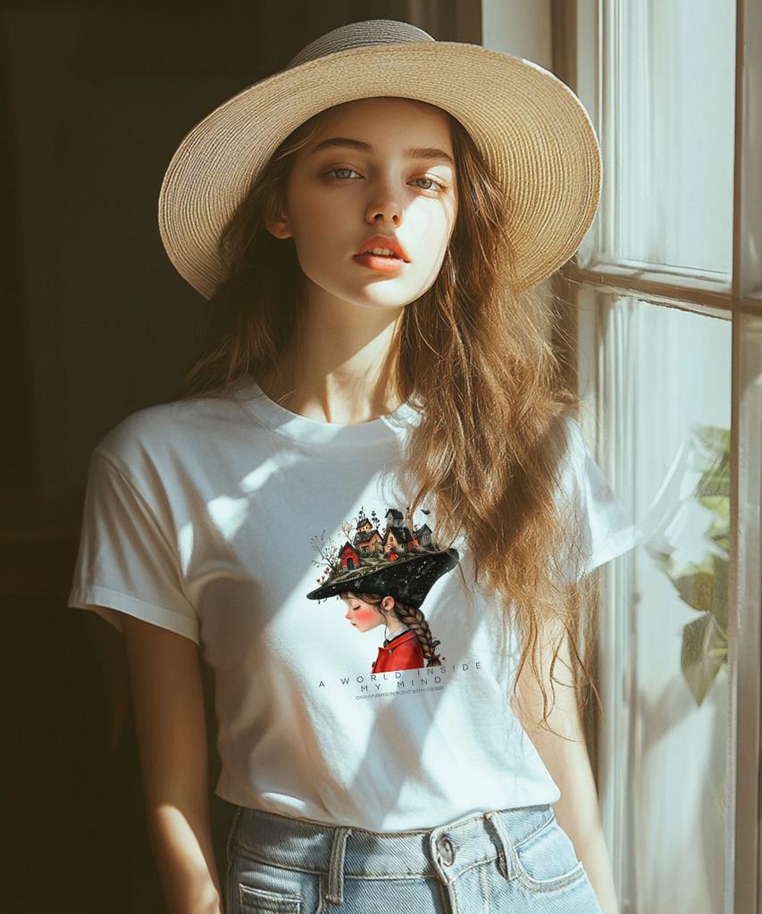 ONEHUNDREDPERCENT FOR WOMAN Ohpxgoodd Mind Woman Basic Short Sleeve T-Shirt