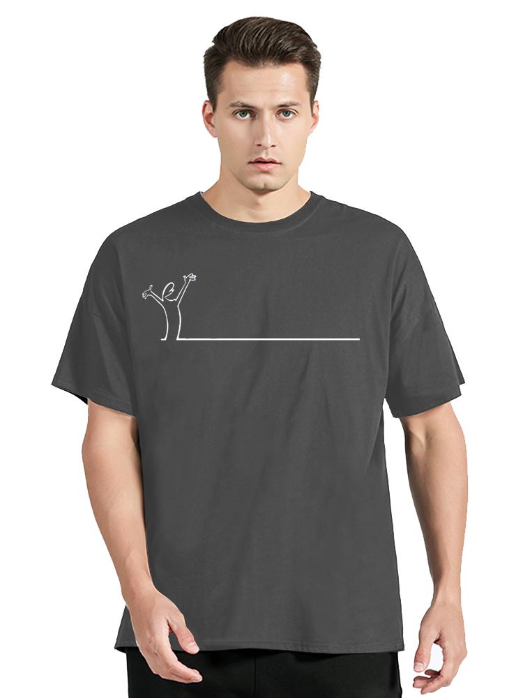 La Linea The Line Osvaldo Cavandoli TV Men's T-shirt Fashion Harajuku Cotton Tshirt Clothing Oversized Tops Tees