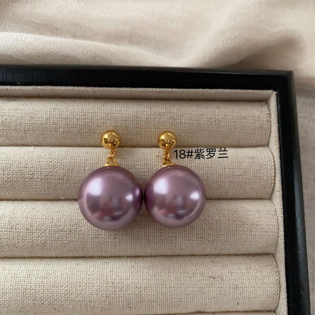 Simple Pearl Earrings Large Earrings Stud Earrings Versatile Fashion Women High-End Celebrity Temperament Light Luxury Earrings