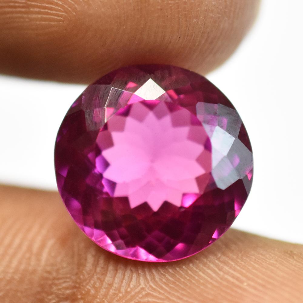 Natural Pink Tourmaline 10.65ct Round Cut Certified Loose Gemstone