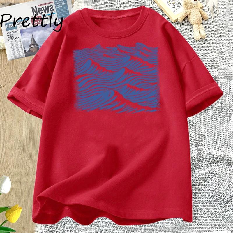 

Vintage Ocean Sea TShirt Women Unisex 90s Print Waves Style Graphic Tee Coastal Beach Sailing Tshirt Cotton Short Sleeve S