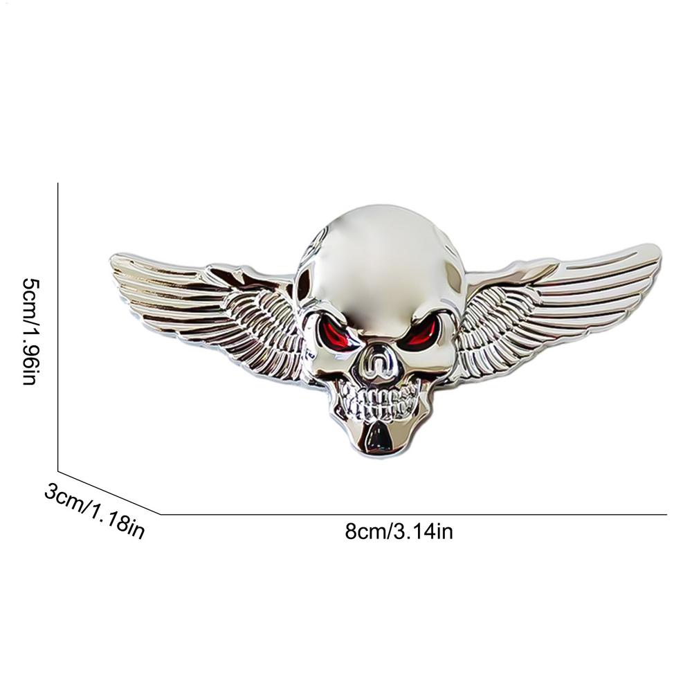 3D Metal Car Sticker Skeleton Decoration Sticker Car Emblem Bumper Decals Metal Auto Emblem Fashionable Car Badges Stickers