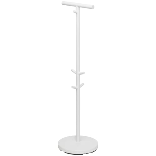 Yamazaki Smart School Backpack Stand, White, Approx. W28 X D28 X H100cm, Smart Storage for School Backpacks and School Supplies, 3494