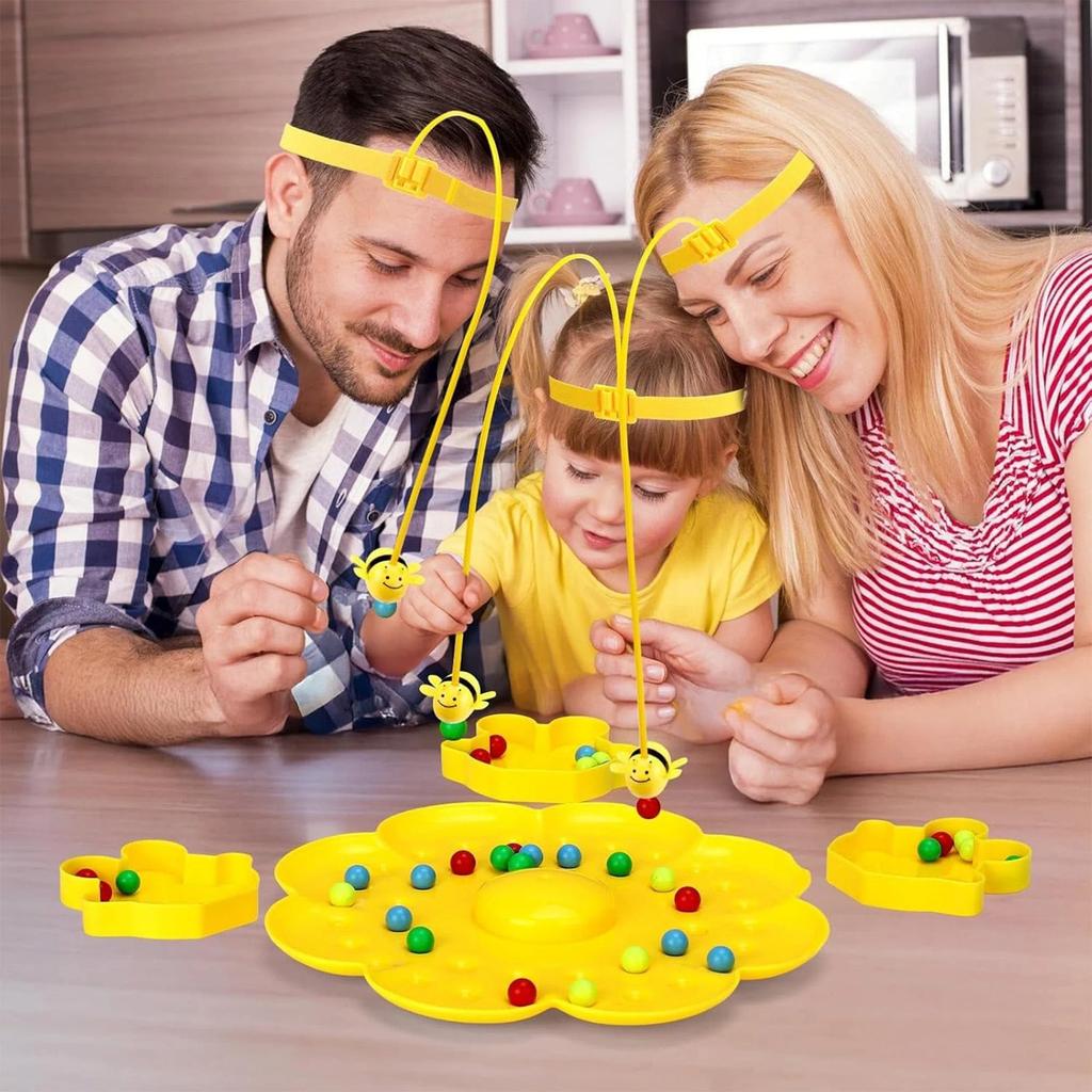 Albinuta Interactive Kids Game Board, Magnetic Multi-Functional Board Game for 2-4 Players, Trains Focus & Coordination, Ages 4+, Yellow