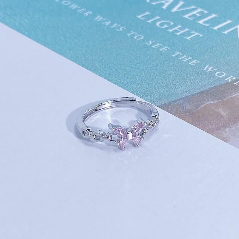 Light Luxury Full Diamond Inlaid Zircon Super Flash High-End Open Ring Niche Exquisite Elegant Personalized Ring