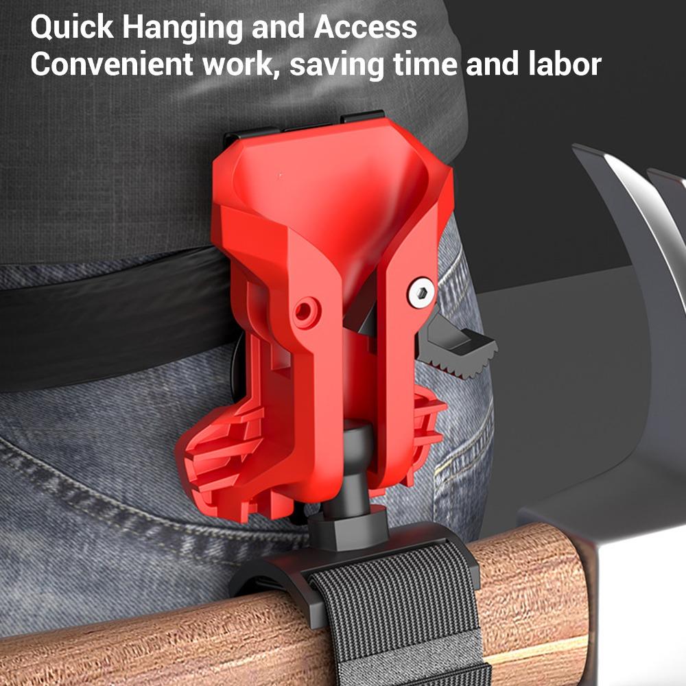 Metal Belt Attachment Waist Tool Holder Double Lock Power Tool Waist Clip  For Construction Work