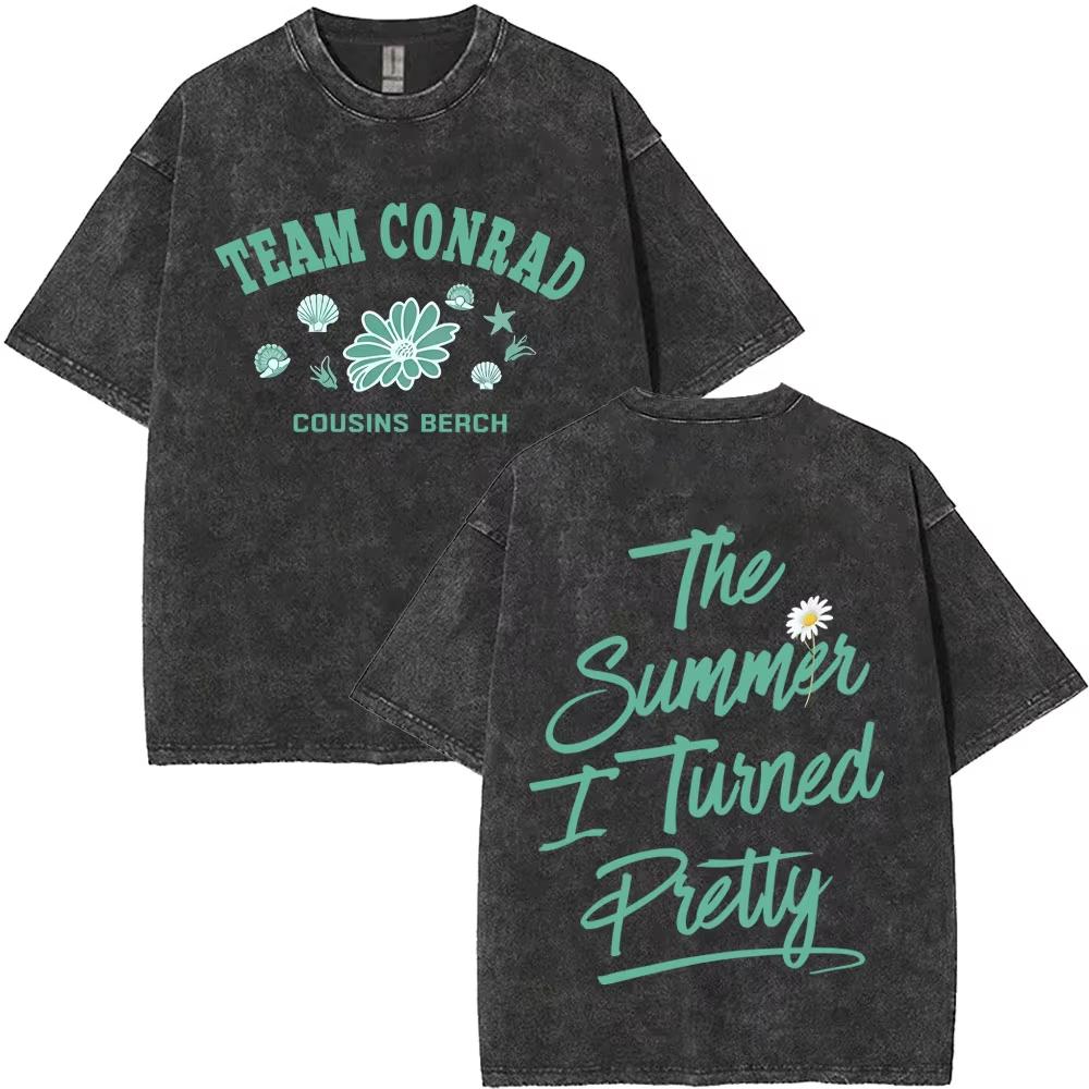 Washed Vintage TV Play The Summer I Turned Pretty Team Jeremiah Cousins Beach Tshirt Mens Women Casual Cotton Crewneck T Shirt
