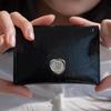 Nouveau Glossy Card Holder Leather Card Case (Chrome Black)