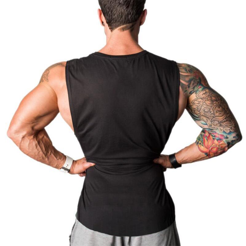 Muscleguys New Casual Sports T-shirt Elastic Sleeveless Short Sleeve Men's Fitness Sweat-absorbing Vest