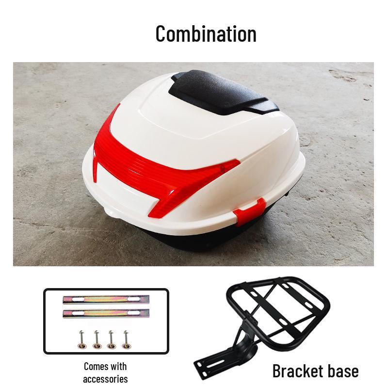 Universal Electric Bicycle Trunk Rack with Backrest and Storage Box