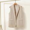 Obleková vesta Dámské svrchní oblečení Módní jaro a podzim Nové volné desigové rozdělené oblečení