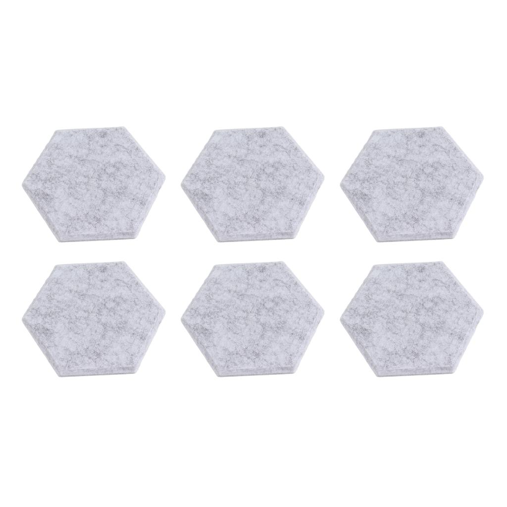 12PCS Hexagon Acoustic Panels High Density Sound Absorbing Panels Sound Proof Beveled Edge Wall