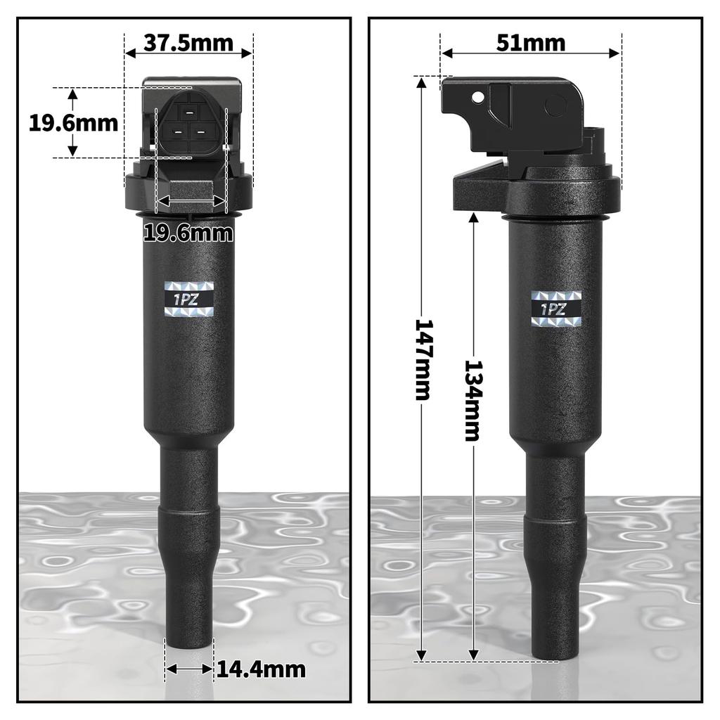 1PZ Set of Ignition Part Number for BMW Mini and E90 Aftermarket Compatible JPH-G8R 3-Pin Coils, Durable, 0221504470, R55, R56, R57, R58, R59, R60,