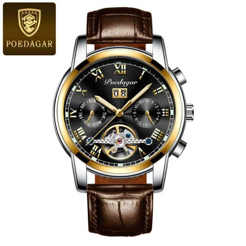 Top Brand Explosive Automatic Waterproof Men's Mechanical Watch Steel Hollow Men's Watch Multifunctional Luminous Fashion Watch