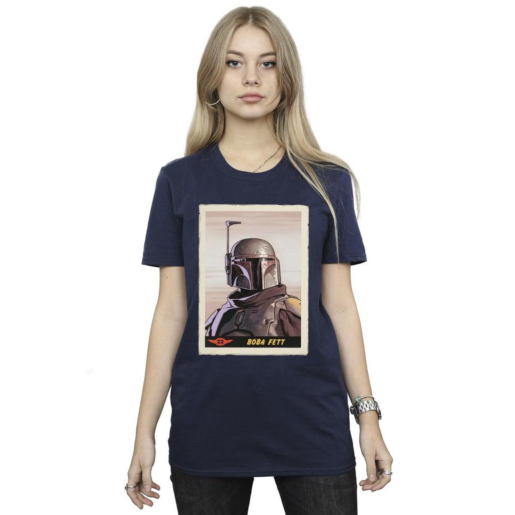 STAR WARS Womens/Ladies The Mandalorian Boba Fett Cotton Boyfriend T-Shirt