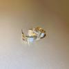 Silver Needle Zircon Ear Hoop Earrings: Elegant Gold-Plated Geometric Design for Women