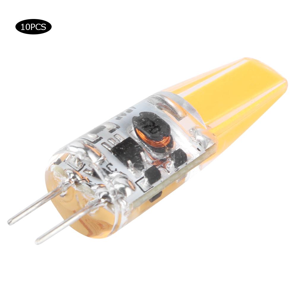 10Pcs Household Mini G4 Silicone LED Light Bulb 1.5W AC12V for Car Cabinet Hotel Lighting