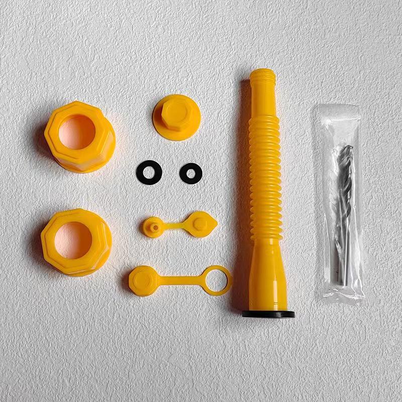 Rurka prowadząca do wlewania oleju do zbiorników benzyny/oleju napędowego z nakrętką sześciokątną, kompatybilna z beczkami plastikowymi i żeliwnymi.