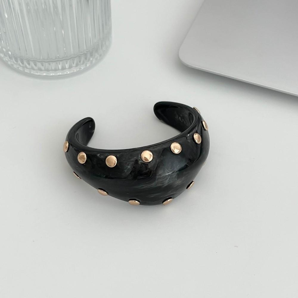 Irregular Resin Cuff Bracelet Marbling Chunky Bangle Vintage Wide Cuff Bracelet Gifts