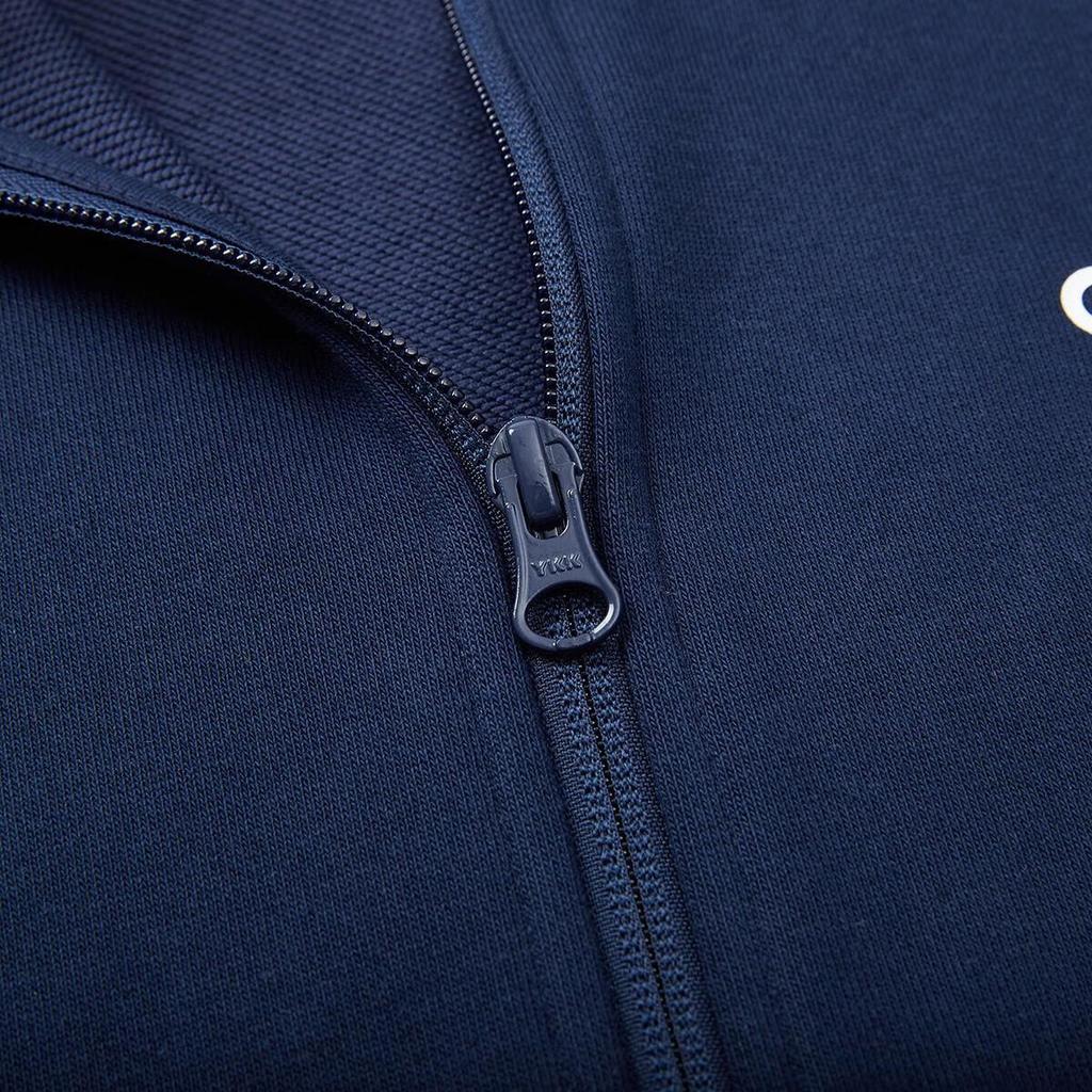 Adidas Logo Print Outdoor Casual Sports Zip-Up Jacket Men Jacket Navy-Blue JJ0424