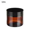 5ML-500ML Dark Brown Refillable Bottle Portable Glass Split Bottle Circular Tea Face Cream Bottle Travel Cosmetic Container Can