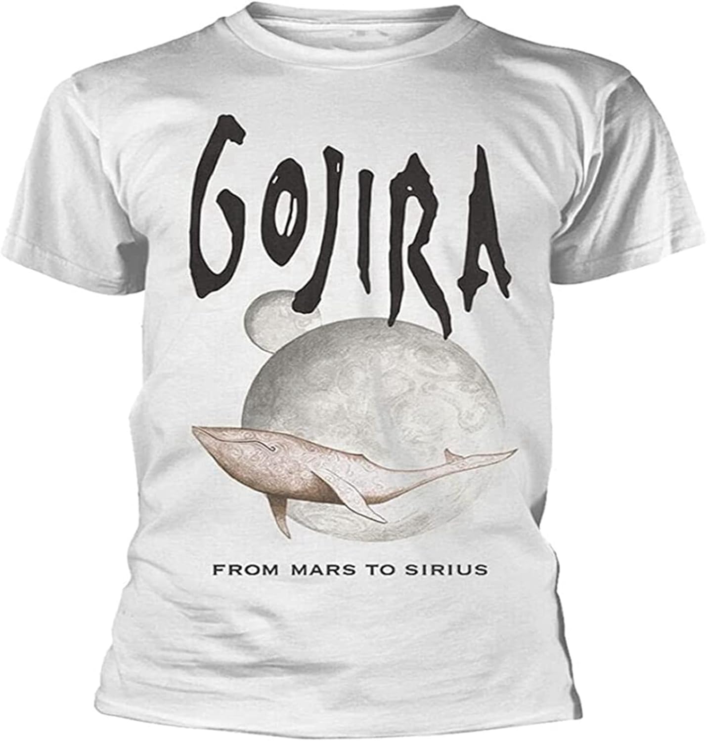 Men s Gojira Whale from Mars T-Shirt XXL Black L белый