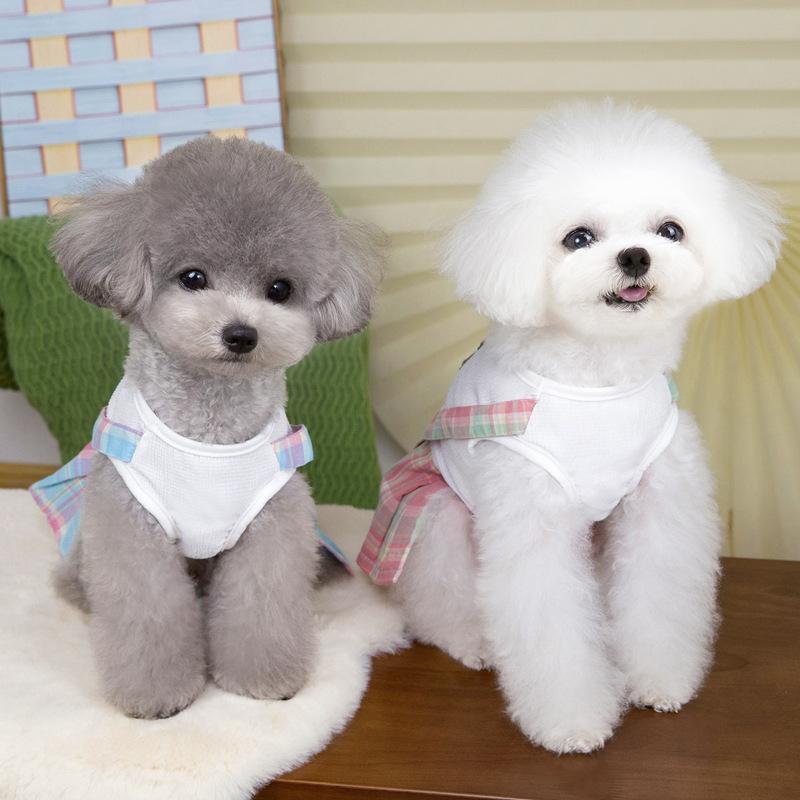 Pet Cat Yorkshire Pomeranian Puppy Dog Clothes Princess Spring and Summer Thin JK Skirt