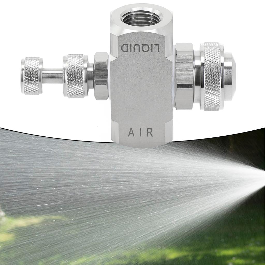1/4 For BSPT Low Pressure Misting Nozzle Air Atomizing Function with Adjustable Flow and Efficient Dust Control