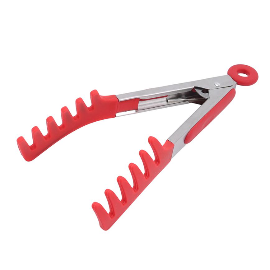 Non-slip Comb Shape Spaghetti Clips Utensil Kitchen Pasta Tong Stainless Steel