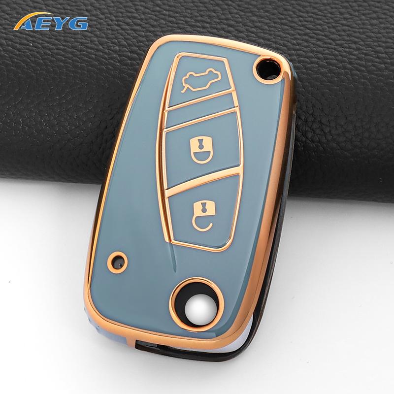 TPU Car Remote Key Case Cover For For Fiat 500 Panda Stilo Punto Doblo Grande Bravo 500 Ducato Minibus Key Chain Accessories