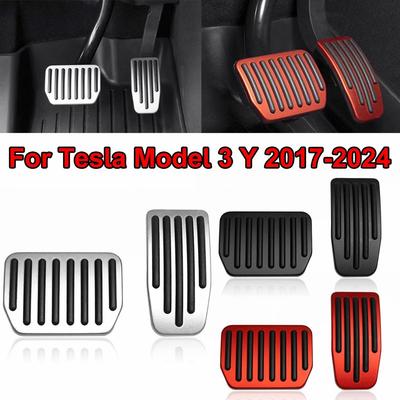 For Tesla Model 3 Y Highland 2025 2025 2025 Foot Pedals Cover Accesories Aluminum Alloy Accelerator Gas Fuel Brake Rest Pads Mat