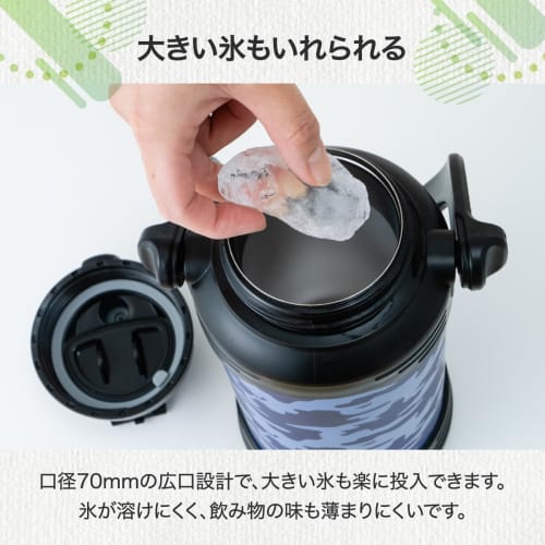 2L/3L Large Capacity Stainless Steel Water Bottle, Portable Jug, Vacuum Insulated, Wide Mouth 70mm, Perfect for Sports, Outdoor Activities, and Club A