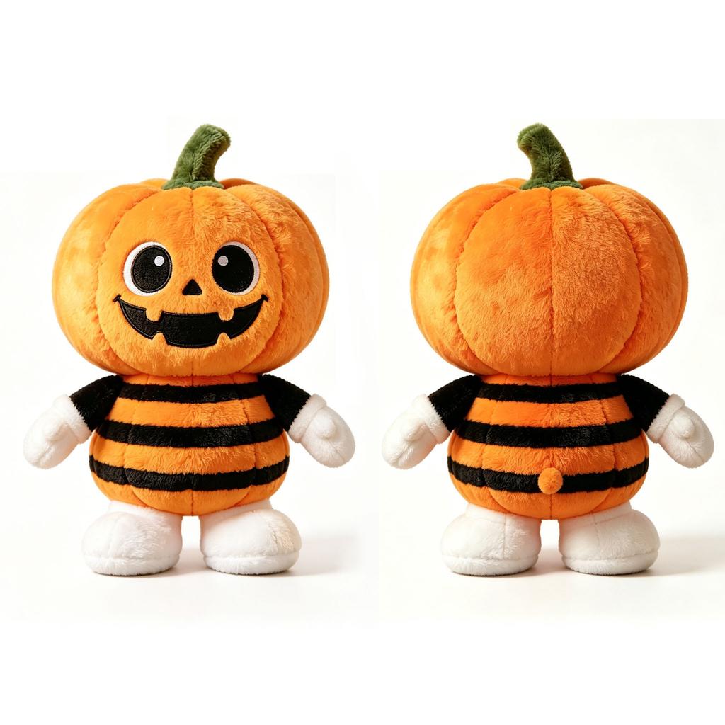 Halloween Pumpkin Wizard Plush Toy, Cute Stuffed Doll Gift for Kids, Fun Soft Toy
