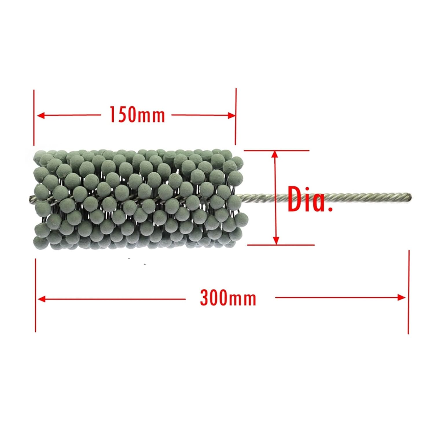 

For one piece diameter. 76-100mm * 150mm * 300mm drill polishing brush for engine boring honing Electric tool accessories(Dia. 82.4mm x P180) Dia. 76mm X P320