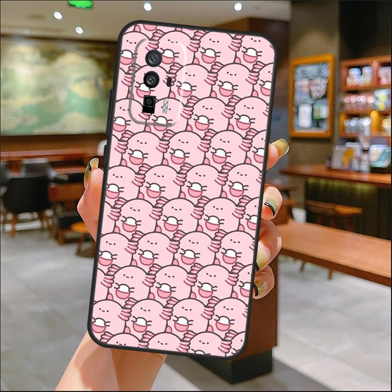 Cute Animal Axolotl Case For Xiaomi 14T Pro 13T 11T 12T 13 14 15 Ultra POCO X7 Pro X3 X5 X6 M6 F5 F6 Pro Cover