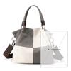 Casual women's canvas bag fashionable versatile portable messenger bag trendy new splicing contrasting color shoulder women's bag