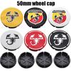 4pcs Hot Sale 50mm 3D Logo Car Emblem Wheel Center Hub Cap Auto Rim Refit Dust-proof Badge Covers Emblem Styling Accessories