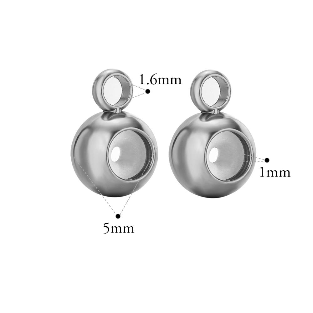 20pcs Stainless Steel Non-slip Silicone Spacer Beads Pendant Charms Clasps Gold Color Bail Beads for DIY Jewelry Making Findings