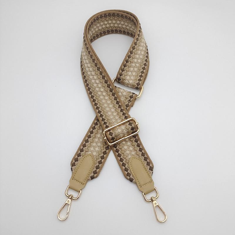 

5Cm Thickened Gradual Change Color Bag Strap Adjustment Telescopic Bag Accessories Pu Leather Wide Shoulder Strap Length Golden Hook