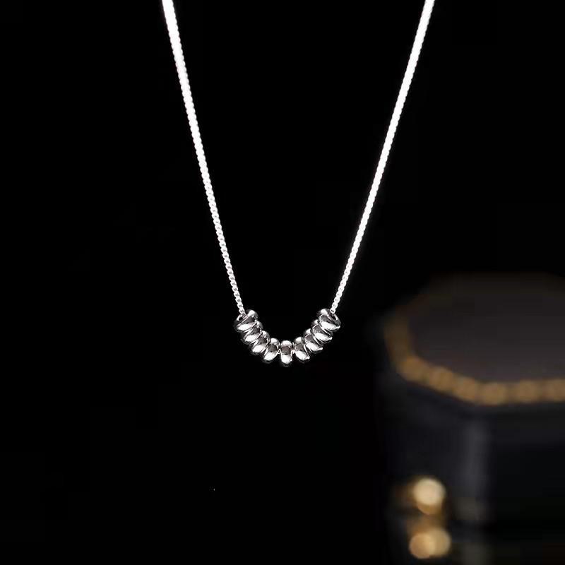 

«Изысканное маленькое ожерелье из бусин 2022 года — универсальная, высококачественная, легкая роскошная цепочка на ключицу для женщин» Lucky bead necklace (copper plated silver)