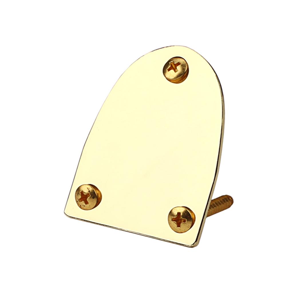 Electric Guitar Neck Plate with Screws 3 Holes Guitar Neck Joint Board Replacement Neckplate Electric Guitar Bass Parts