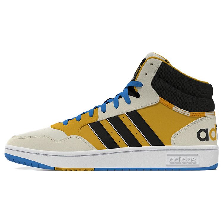Adidas Neo Hoops 3.0 Casual Comfortable Durable Mid-Top Skate Shoes Unisex Sneakers Beige FZ6570