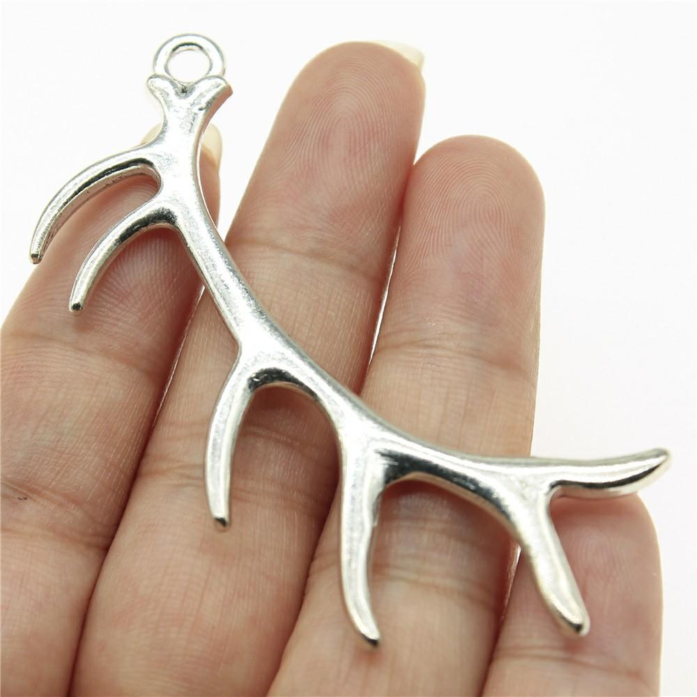 10pcs Charms Christmas Deer Antique Bronze Silver Color Pendants Making DIY Handmade Tibetan Silver Color Jewelry