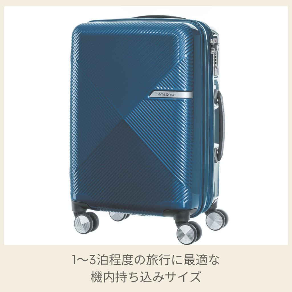 Samsonite Volant Spinner 55 Suitcase, Carry-on Compatible, Expandable Capacity, Carry-on Compatible, Warranty Included, 36L, 55cm, 2.9kg, Blue