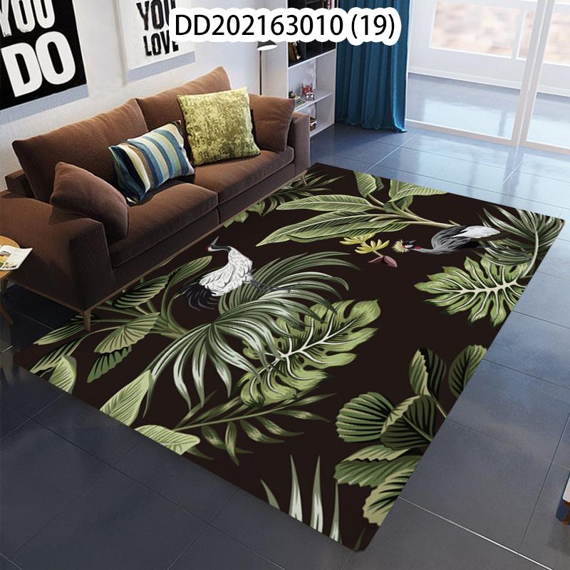 Green Plants Leaves Animals Large Rugs Carpets Living Room Bedroom Decorative Floor Mats Anti -Slip Washable Table Mats Alfombra